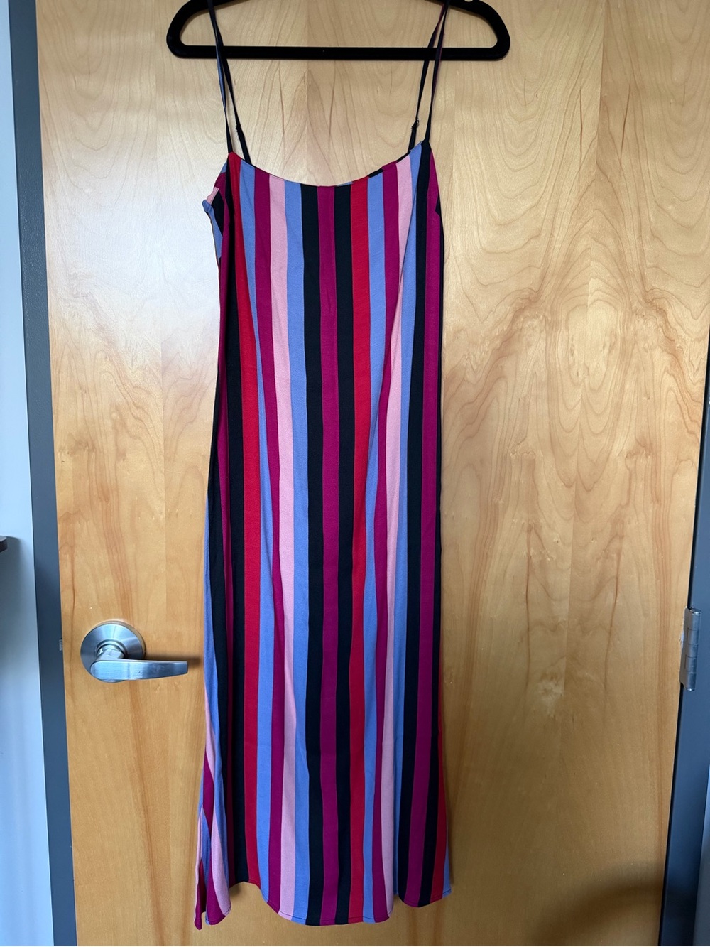 Reformation Pink Multi Vertical Stripe Maxi Dress